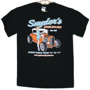 Snyder's Antique Auto Parts T-Shirt‎ Shirt Black Cars M Medium